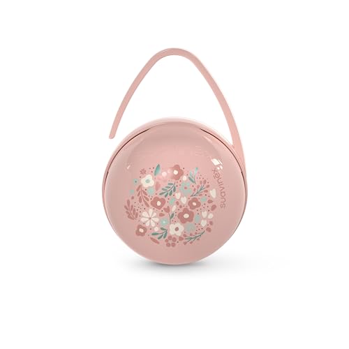 Suavinex, Boîte à Tétine Duo pour 2 Sucettes, Pochette Double avec Compartiments Indépendantes et Anse Flexible pour Sac ou Berceau, Étui Hygiénique,...