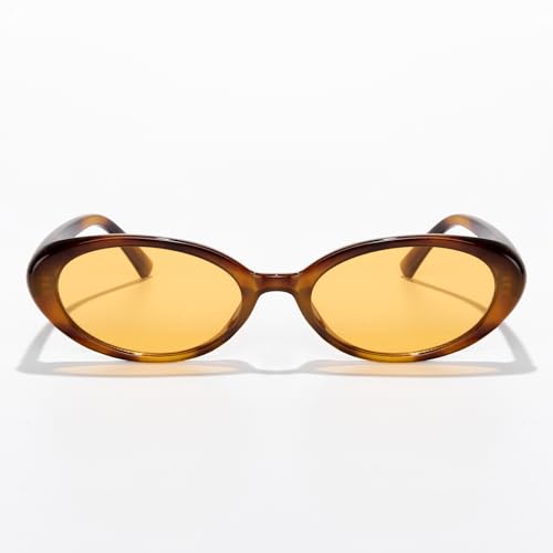 Fashion Oval Cat Eye Sunglasses for Women Men Retro Classic Shades for Driving Travel Stylish Daily Wear UV4002