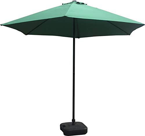 Schallen 2.7M Sturdy Straight UV50 Sun Umbrella Parasol for Outdoor, Garden and Patio (Green)