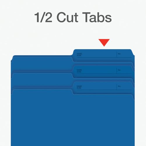 Pendaflex File Folders, Blue Colour File Organizers, 1/2 Cut Tab, Letter Size, Durable Paper Stock, 100/Box, Ideal for Office, Home, and School Filing Needs image 6