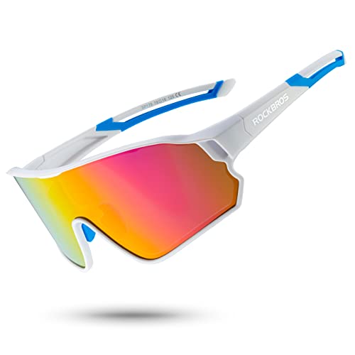 ROCKBROS Polarized Sunglasses Sport Sunglasses UV 400 Protection TR90 Frame Riding Ski Goggles Eyewear for Outdoor Sports Cycling Running Climbing Fishing Driving Snowboarding