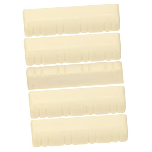 BESTonZON Plastic Mandolin String Nut 5 Pcs Bone Nut Replacement for Mandolin Repair