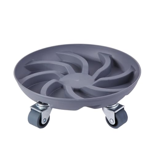 OUYUE Carrito Móvil para Macetas Rueda Universal De Hierro con Gran Capacidad De Carga Y Freno, Bandeja Móvil Y Bandeja De Agua. para Jardín Patio Sala De Estar(Grey)