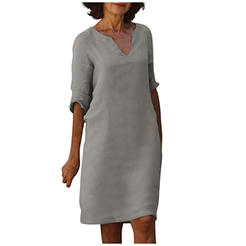 OIOLOYJM Plus Size Summer Dresses for Women 2025 Plus Size Dresses for Curvy Women 3/4 Sleeve Casual Boho Kaftan Dresses