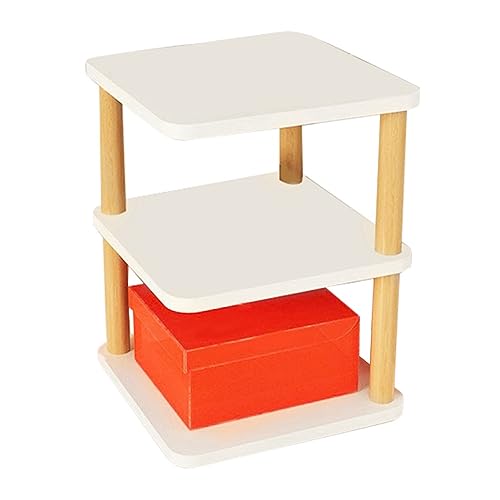 Evzvwruak 1 zapatero de madera de moda sin herramientas para montar, color blanco cálido