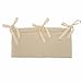 YeeMan Cotton Baby Bedside Hanging Storage Bag,2 Pockets Organizer for Baby Cribs and Toys (Oatmeal)