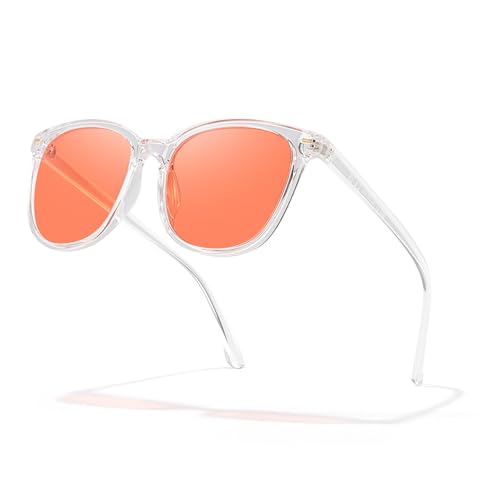 Image of IGnaef Amber Sleep Blue Light Blocking Glasses, Classic Square Computer Gaming Glasses Anti Eyestrain & UV Glare BL1851