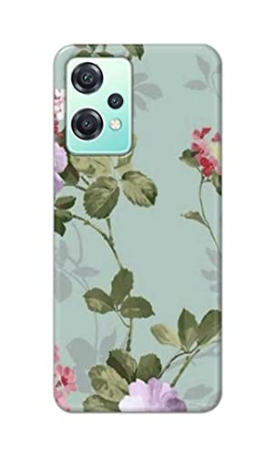 Image of Printed Hard Back Cover Case for OnePlus Nord CE 2 Lite 5G Back Cover (Floral Painting) -702