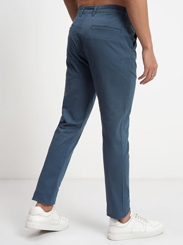 Image of Highlander Men's Slim Fit Formal Trousers | Ankle Length |Smart Trousers for Men | Chino Trousers for Men|Elegant Design | Comfortable Fabric for Daily Work & Formal Occasions