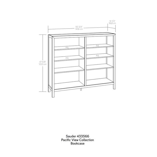 Sauder Bookcase for Home Office, Prime Oak Finish