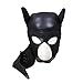 QUYUWOWO Neoprene Dog Full Face Puppy Mask Removable Pup Hood Halloween Mask (Black, Mask)