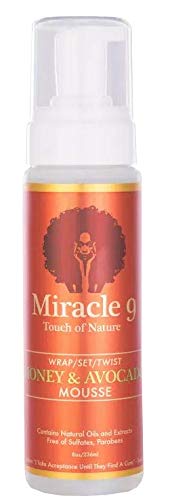 Miracle 9 Wrap/Set/Twist Honey & Avocado Mousse 8 oz