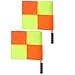 2Pcs Referee Flags, Athletic Soccer Referee Flags Soccer Officiating Flags, Referee Linesman Flag with Storage Bag for Sports Match Soccer Football Hockey Training Soccer Accessories Linesman Flags