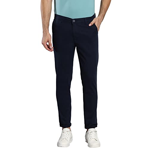 Aachall Men's Regular Casual Pants - Navy(38)