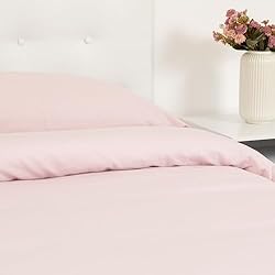 Relleno Nordico Tramas TRAMAS+ Juego de Funda Nórdica y Funda de Almohada 100% Algodón para Relleno Nórdico (Cama 90, Rosa)