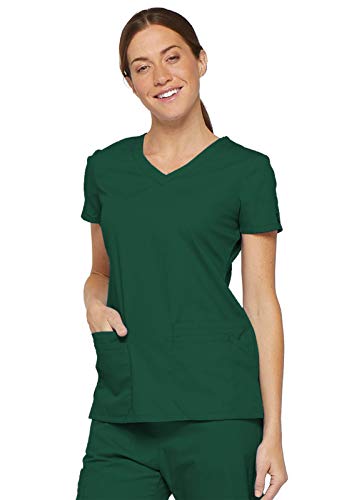 Image of Dickies Women's Jr. Fit V-Neck Scrub Top Multiple Patch Pockets