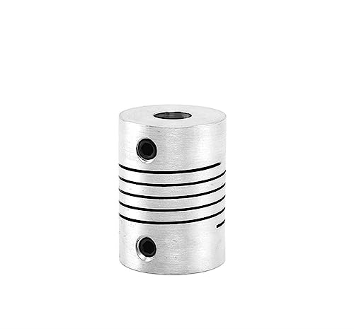 Rigid coupling,Stainless steel rigid coupling 10pcs D19L25 Elastic Flexible Coupling Shaft Coupling Transmission Motor Coupler(8X6.35mm)
