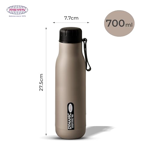 Image of Asian Plastowares - Thumb Grip 900 - Insulated Water Bottle | Stainless Inner Steel Bottle for Hot & Cold | Leak-Proof, BPA-Free | Ideal for Gym, Office, Travel & Gift Items | Green