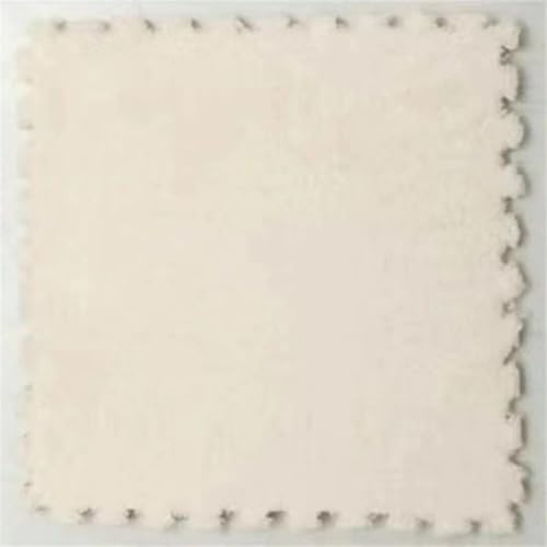 起毛 ジョイントマット 大判 厚手 25mm もこもこ 30x30cm 10枚組 絨毯 柔らかい肌触り タイルカーペット フロアマット 床暖房対応 ノンホルムアルデヒド 床保護 滑り止め付き 防音 保温性 グレー 白