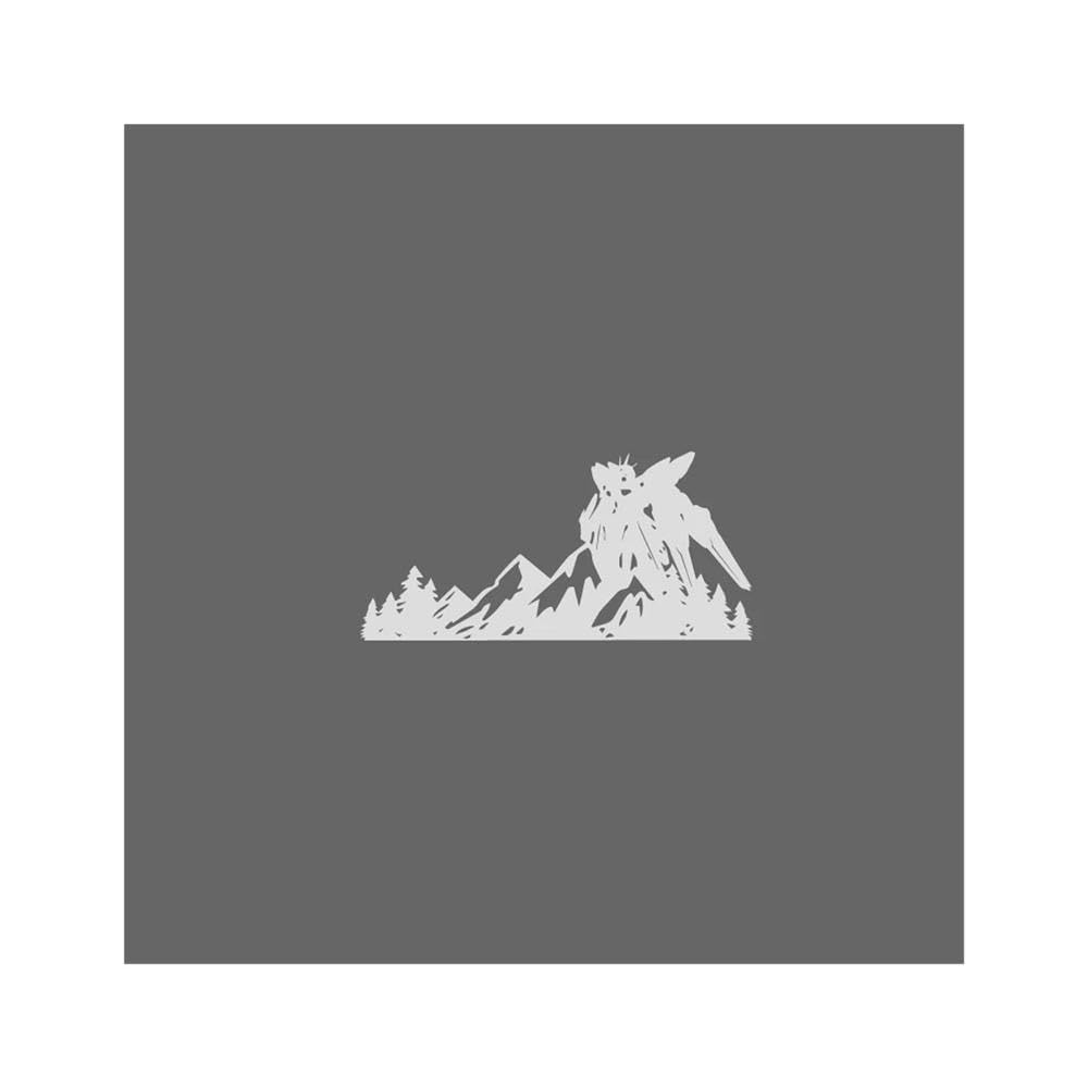 Auto Accessory Mobile Suit Gundam Snow Mountain Range Robot Car Decal Glass Vinyl Sticker(Silver,XL)
