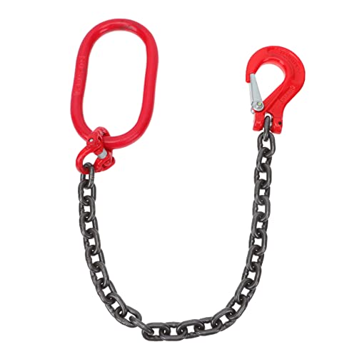 Cabilock Élingue de à Chaîne Simple Brin Acier Manganèse avec Crochet Antirouille Étanche Pour Usage Industriel