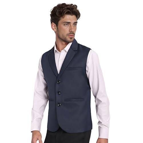 ROCKSY, Semi Formal Waistcoat for Men, Cotton Jacket for All Occa...