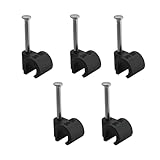 Reulin 4–7mm Cable Clips Pack of 100+ – Compatible with Round Electrical, Ethernet cables, Coaxial Wires – Fits 4mm, 5mm, 6mm, 7mm Cables (Black)