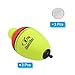 PATIKIL 2.5oz Lighted Fishing Slip Bobbers, 3 Pack EVA Green Red LED Light Up Fishing Float with Battery for Night Fishing, Yellow