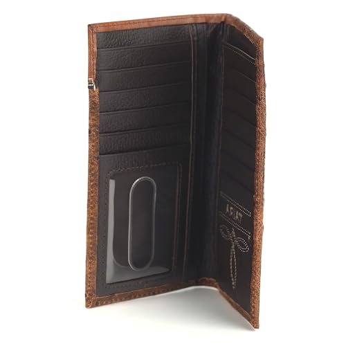 ARIAT Men's Rodeo Ostrich Print Floral Embossed Wallet - A3553102 One Size4