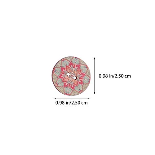 EXCEART 200Pcs BotÃµes de Natal Retro 2 Furos BotÃµes de Madeira para Scrapbooking Costura Diy Artes