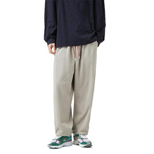 Men's Pants American Drawstring Retro Sport Loose Casual Trouser for Men