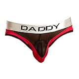 Sexy Mens Smooth Daddy Bikini Micro Pouch Mesh Underpants Low Waist Underwear Red/Black