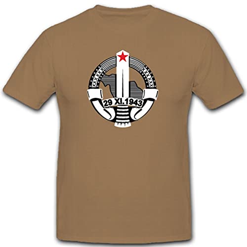 Médaille Yougoslavie 29 XI 1943 T-Shirt Homme Kaki XL
