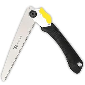 B BOSI TOOLS opvouwbare zaag, 200 mm, SK5 zwaar, draagbaar, opvouwbaar, voor kamperen, snoeien, trimmen, tuinieren, jagen en houtbewerking