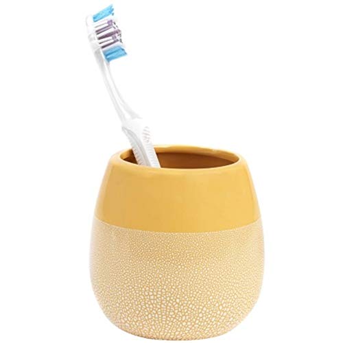 Scotrade New Skandi Crackle Glaze Toothbrush Holder Stylish Bathroom Essential Tumbler.