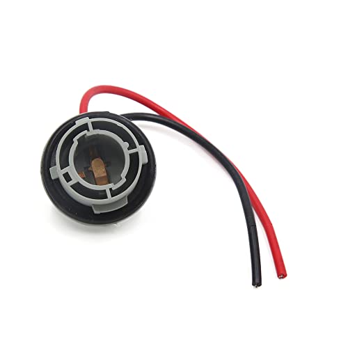 uxcell 1156 Bulb 2 Wired Car Brake Turn Signal Light Socket Adapter Harness Wire Connector Replacement Universal