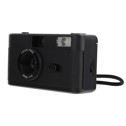 Alipis Cámara de Película Retro Reutilizable de 35 MM Cámara Vintage ABS Negra sin Batería para Fotografía Analógica y Uso Básico