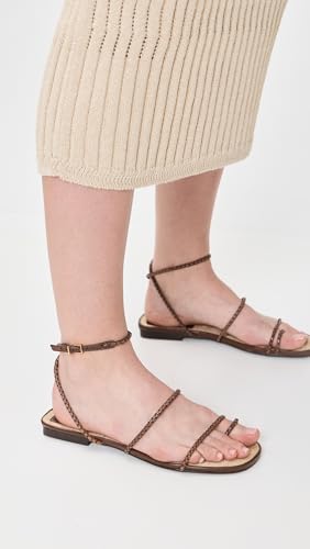 SCHUTZ Women's Kaya Straw Flat Sandals3