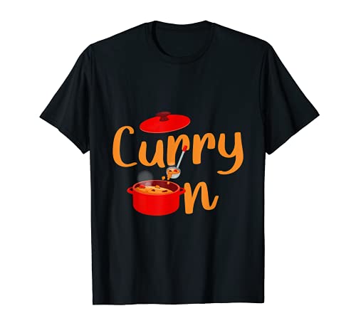 Curry On Novelty Asian Food Pun Carry On Camiseta Camiseta
