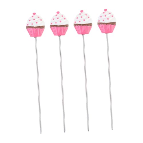 HOLIDYOYO 4pcs Stainless Steel Cake Tester Probe Heart Shape Baking Tester for Biscuit Cupcake Easy to Clean