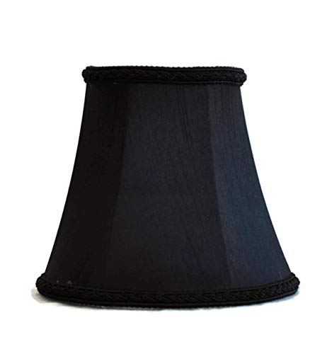 Urbanest Chandelier Mini Lamp Shade 5-inch, Bell, Clip On, Black