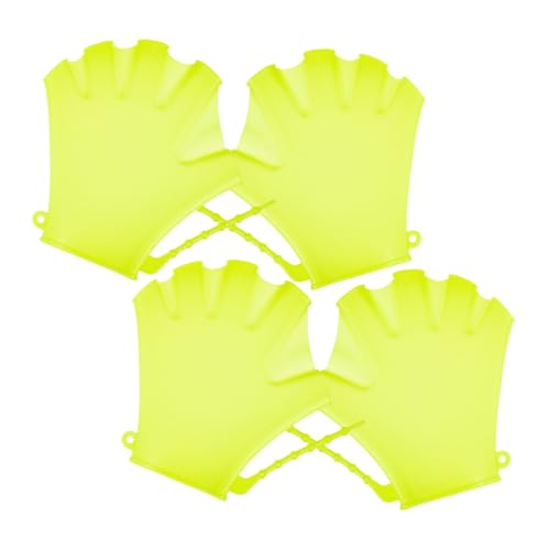 SUPVOX 4Pcs Silicone Swimming Gloves for Webbed Flippers for Pool Training Comfortable Fit for Beginners for Surfing and Water Sports Must Have Swim Accessories