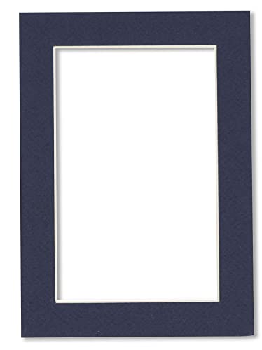 16x24 Mat Bevel Cut for 12.5x22 Photos - Acid Free Navy Precut Matboard - For Pictures, Photos, Framing - 4-ply Thickness