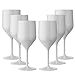 TUNDRA ICE INTERNATIONAL Set 6 Pezzi Croisiere 25 Cl in Policarbonato (Plastica Rigida), Calici Vino 100% Design Italiano, Bicchieri Infrangibili, Riutilizzabili e Lavabili in Lavastoviglie, Bianco