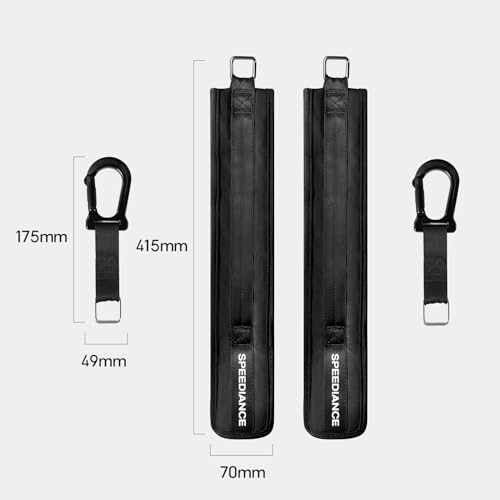 Image of Speediance Extender Straps Attachments, Black, Machine Accessories for Speediance Gym Monster Home Gym, Extender Straps Extension Straps for Cable Attachments Pulley Machines, Pull-ups, Triceps, Rows