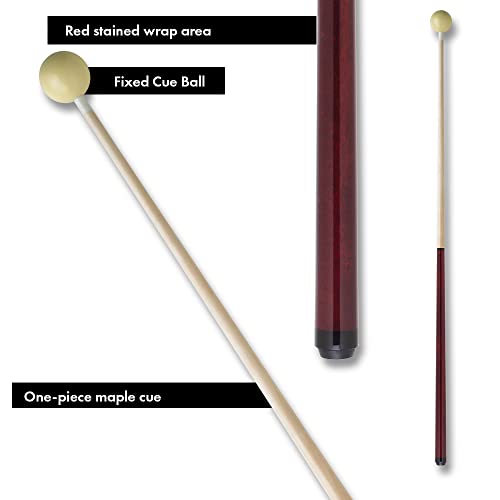 Junior IPJRC Kids Training Pool Cue 44in con Bola Adjunta - Rojo miniatura 2