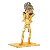 VALICLUD Kleine Metall Minenarbeiter Figur mit Natürlichem Unregelmäßigem Mineralspezimen und Korb Dekoratives Schreibtischobjekt für Wohn Arbeitszimmer