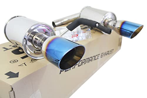 SRS Axleback Exhaust Compatible/Replacement FOR 2015-2017 Mustang GT 5.0L V8 4" Burnt TIPS