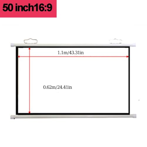 Pantalla de proyector de 50 pulgadas 16:9 manual miniatura 7