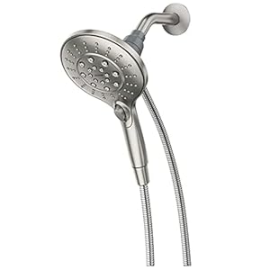 MOEN 26112SRN Engage Magnetix Six-Function 5.5-Inch Handheld Showerhead with Magnetic Docking System, No Size, Spot Resist Brushed Nickel